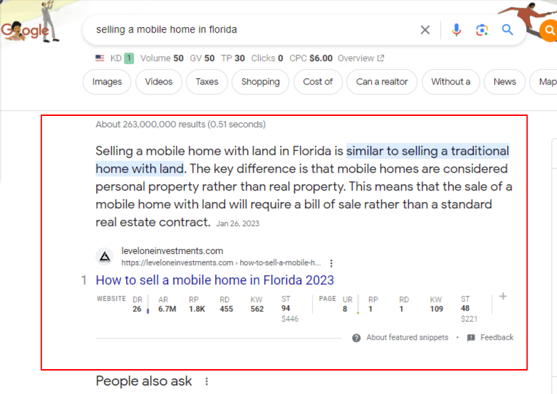 selling a mobile home in florida Google Search